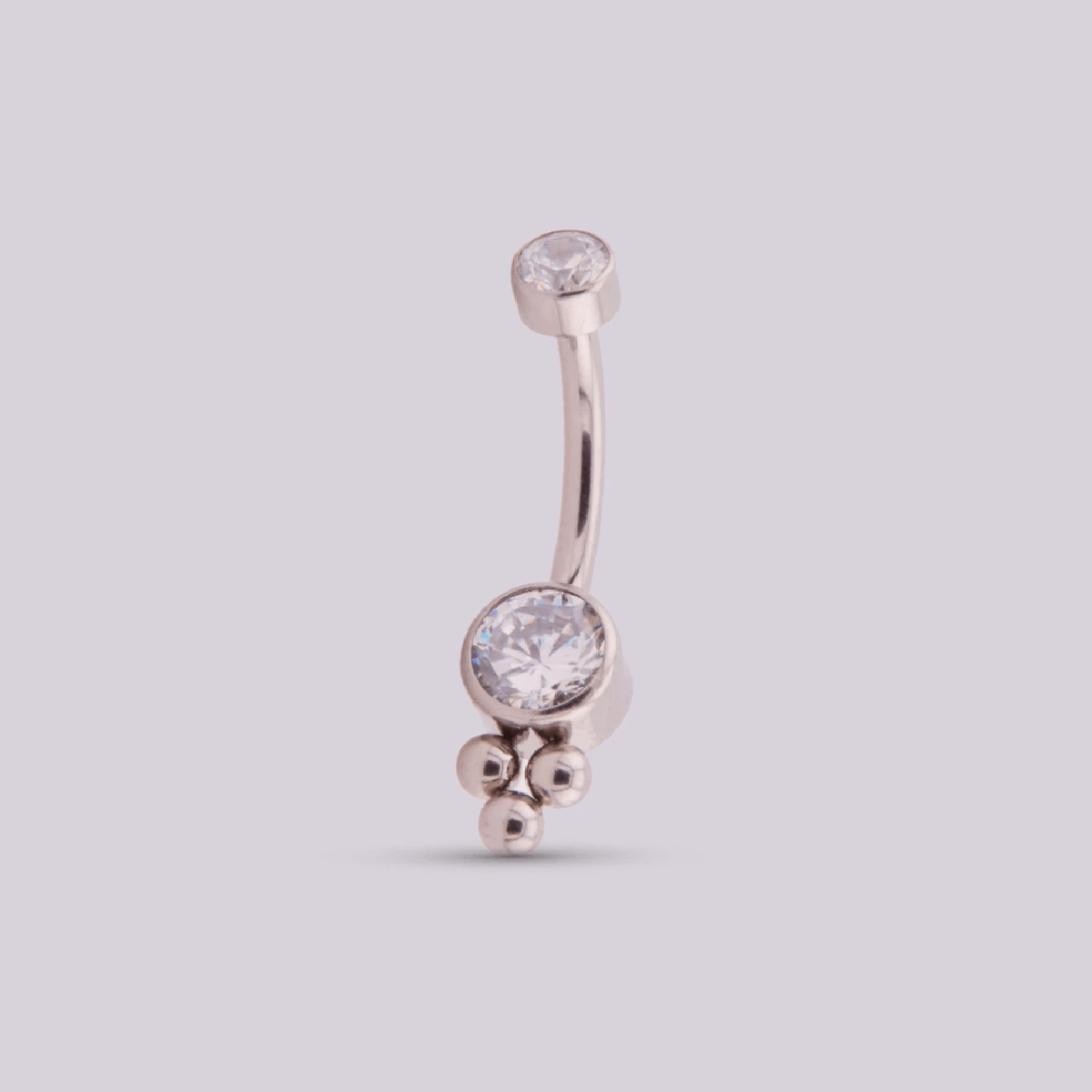 Piercing Ombligo Trinity Plateado - Helix Body Jewelry - Tienda Online de Piercings