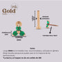 Pendiente con tres incrustaciones de esmeraldas colombianas. - Helix Body Jewelry - Tienda Online de Piercings