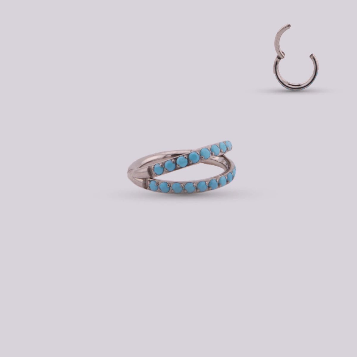 Joya para piercing Agata opalo Turquesa - Helix Body Jewelry - Tienda Online de Piercings