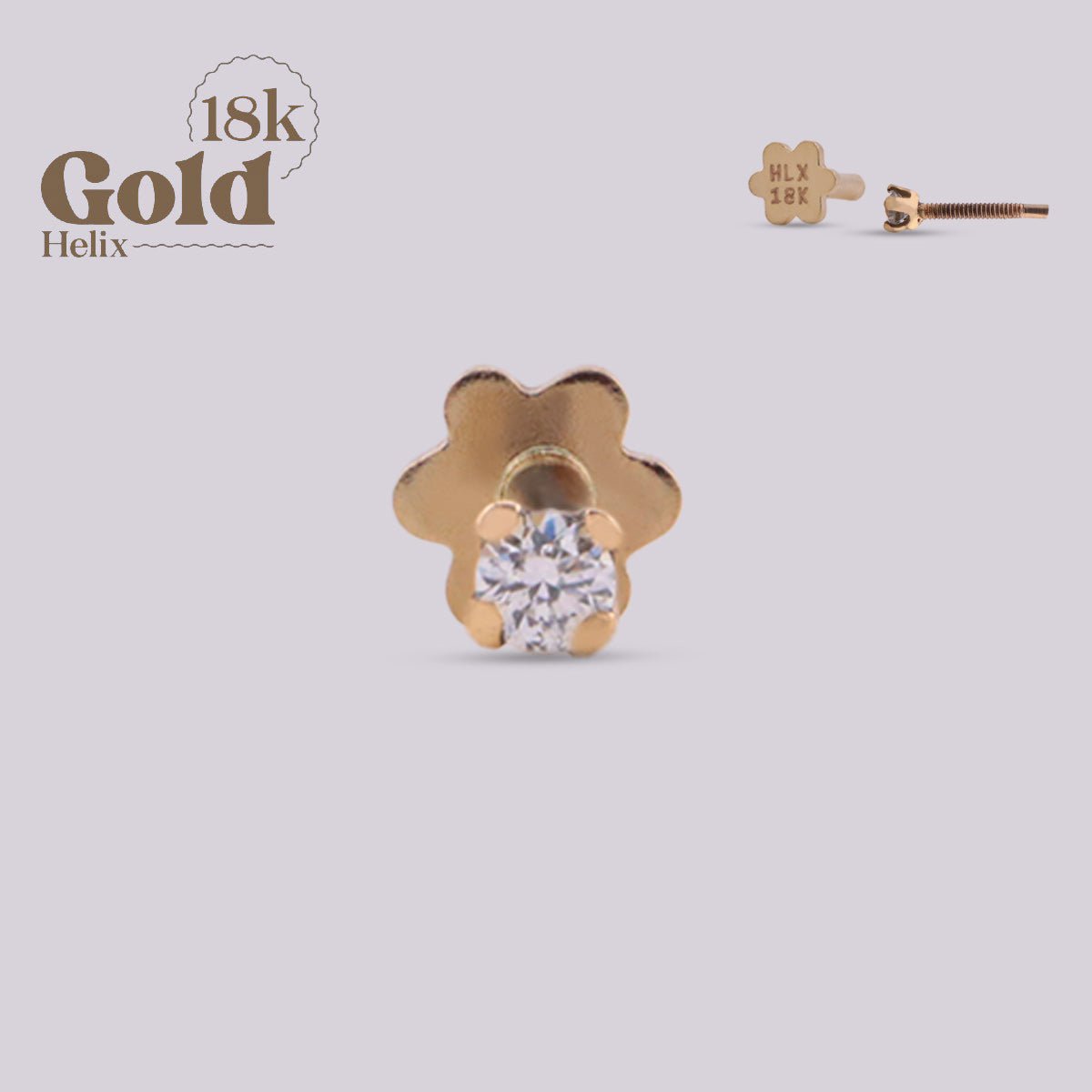 Arete para oreja con incrustación de diamante 1.5mm - Helix Body Jewelry - Tienda Online de Piercings