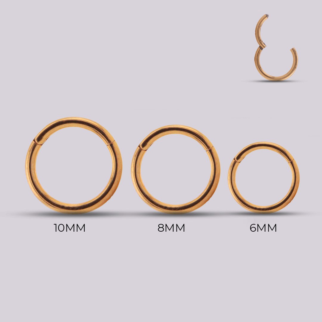 Joya para piercing Clicker Dorado - Helix Body Jewelry - Tienda Online de Piercings