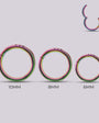 Aro con sistema clicker - tornasol - Helix Body Jewelry - Tienda Online de Piercings