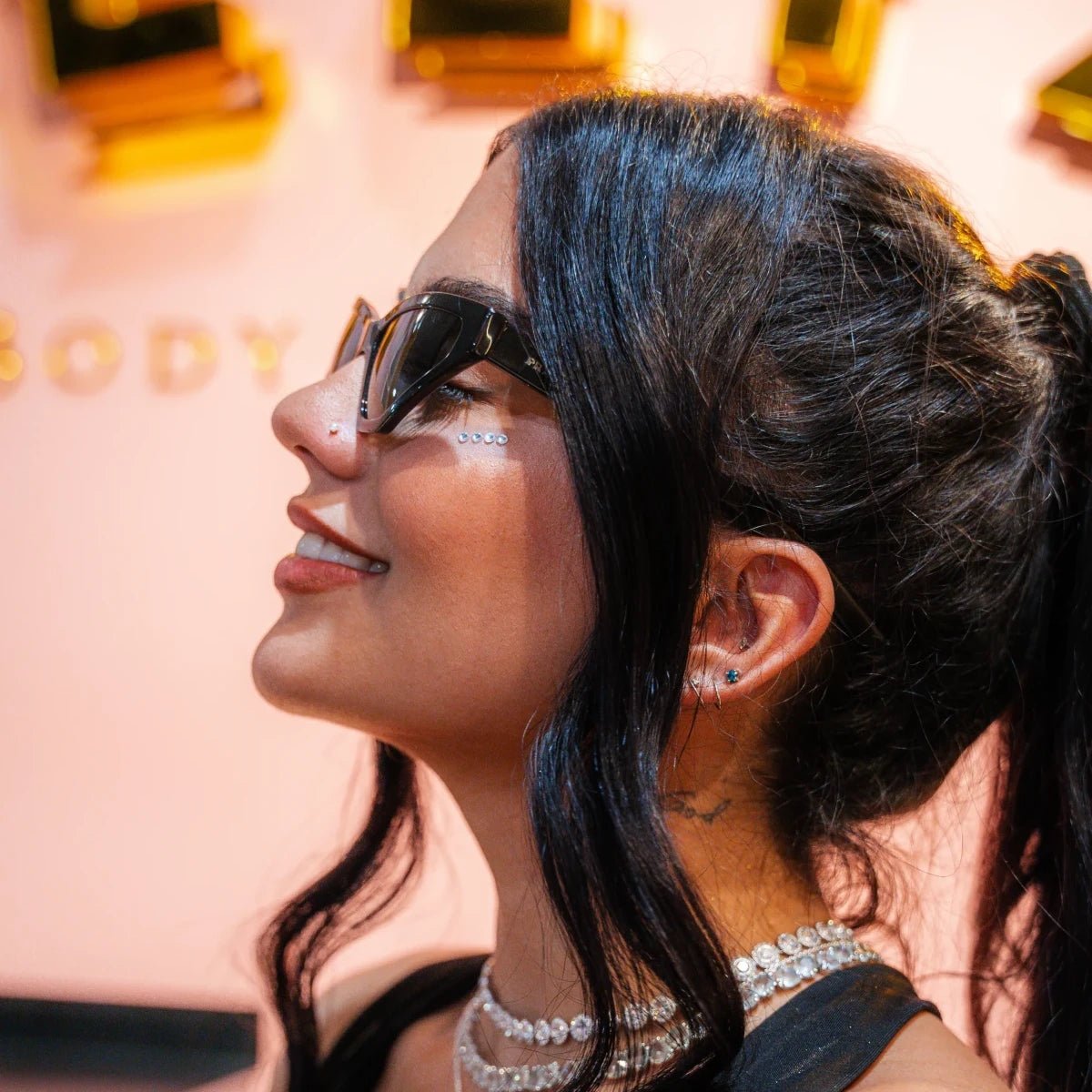 Joya para nostril con diamante - Helix Body Jewelry - Tienda Online de Piercings