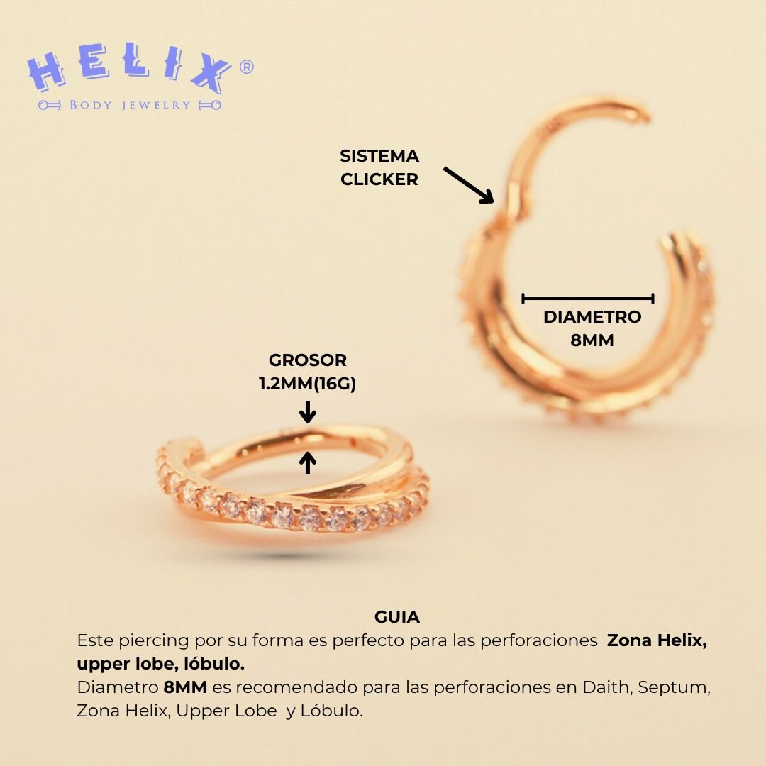 Luxury Amy | Oro 14k - Helix Body Jewelry - Tienda Online de Piercings
