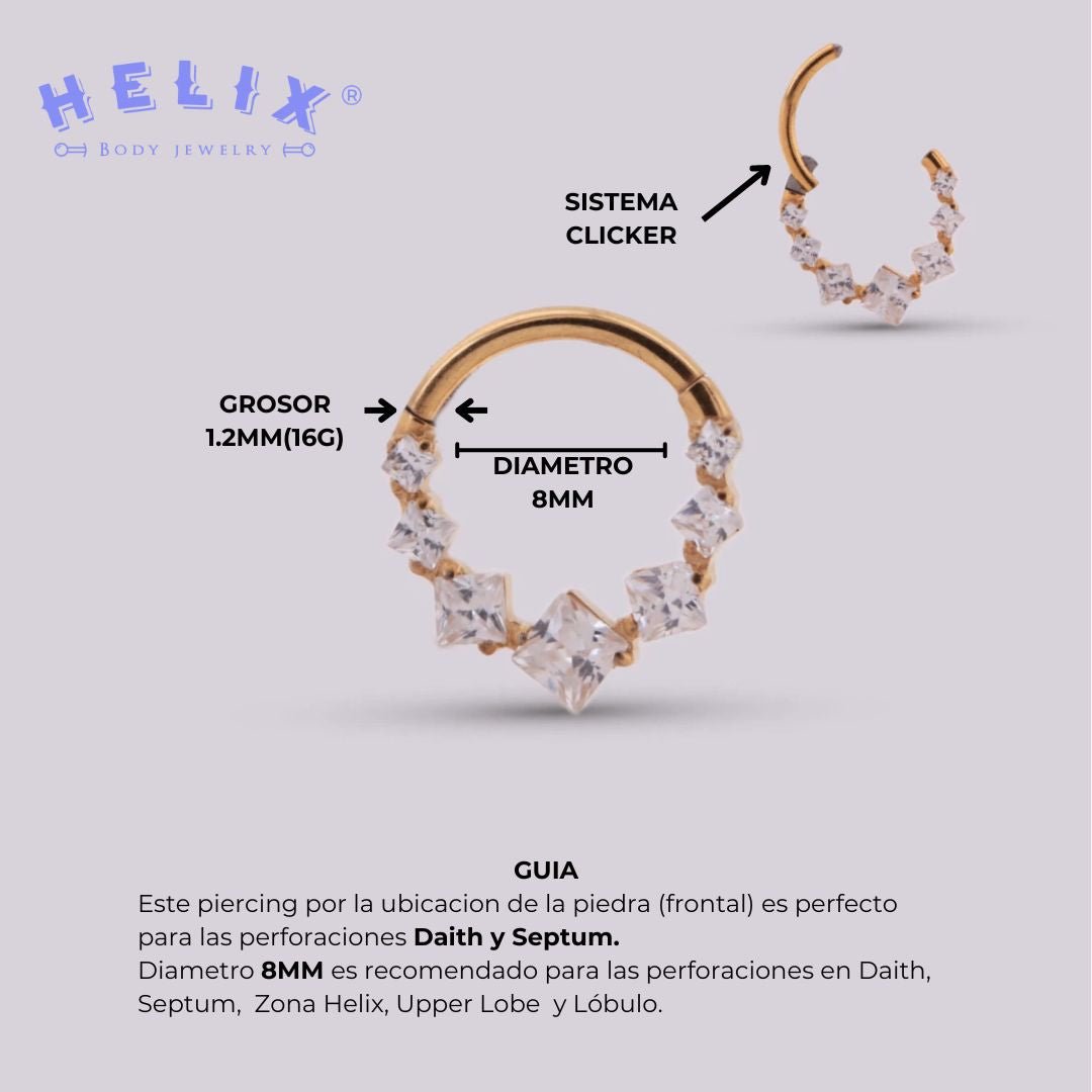 Joya para piercing Daith - Persei - Helix Body Jewelry - Tienda Online de Piercings