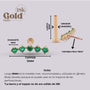 Joya con cinco incrustaciones de esmeralda Penta - Helix Body Jewelry - Tienda Online de Piercings