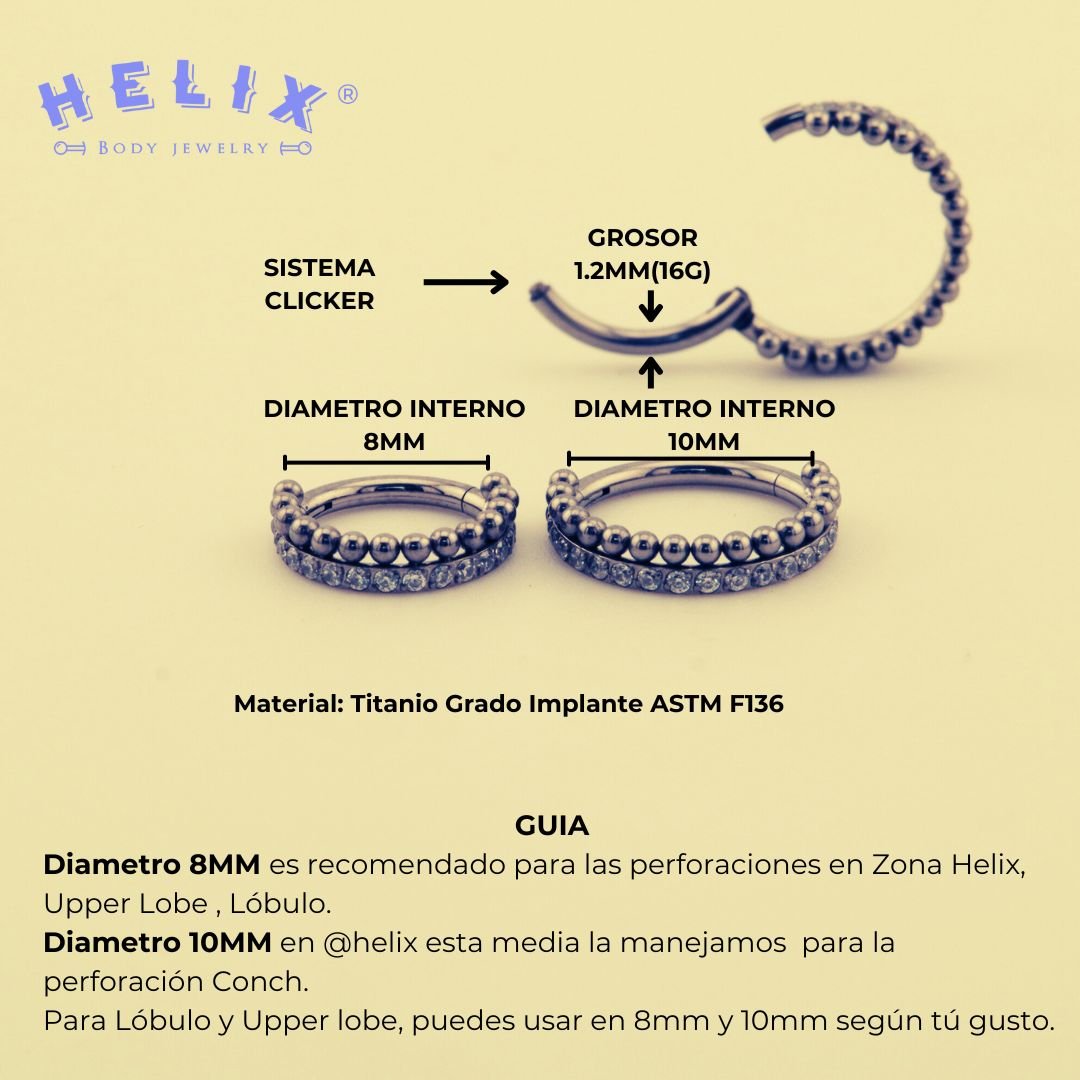 Aro para piercing Teia - Helix Body Jewelry - Tienda Online de Piercings
