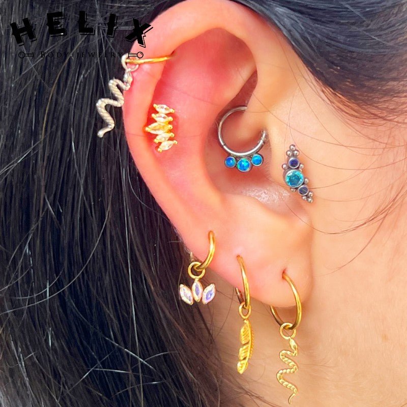 Charm Hoja - Helix Body Jewelry - Tienda Online de Piercings
