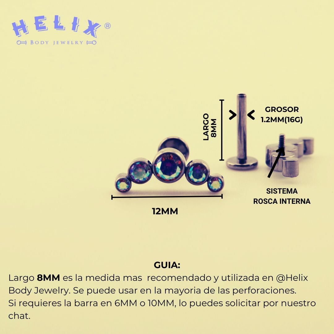 Joya para oreja Cluster - Cloe - Helix Body Jewelry - Tienda Online de Piercings