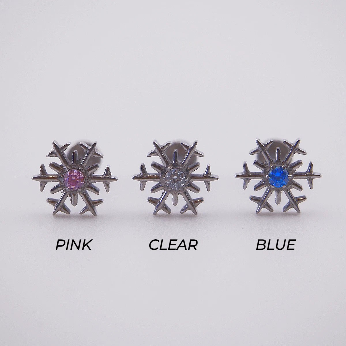 Joya en titanio con sistema de rosca interna - Snow - Helix Body Jewelry - Tienda Online de Piercings