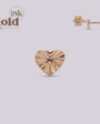 Labret Corazón Oro 18K | Pendiente Oreja con Grabado - Helix Body Jewelry - Tienda Online de Piercings