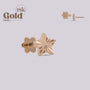 Joya para oreja en oro con forma de estrella - Helix Body Jewelry - Tienda Online de Piercings