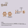 Aretes en oro con forma de estrella - Helix Body Jewelry - Tienda Online de Piercings