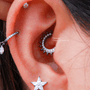 Aro Sol con para daith y septum - Helix Body Jewelry - Tienda Online de Piercings