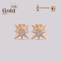 Arete Estrella de Oro 18K con Diamante – Diseño Celestial | Helix Body Jewelry - Helix Body Jewelry - Tienda Online de Piercings