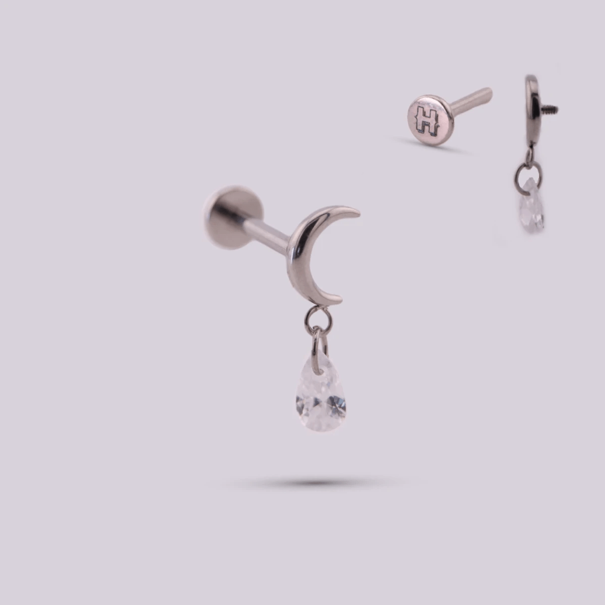 Labret con pendiente - Pegasi - Helix Body Jewelry - Tienda Online de Piercings