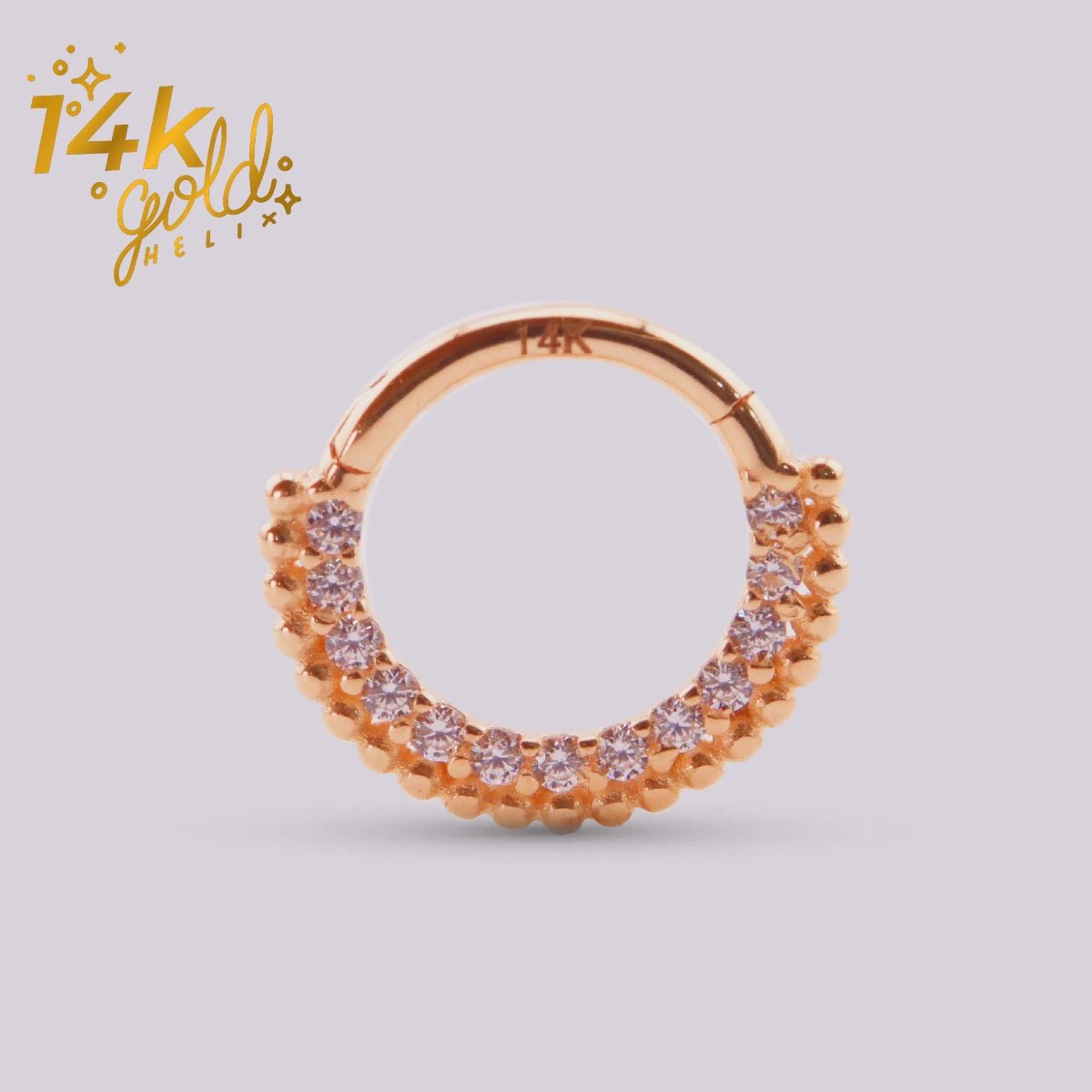 Piercing Daith Luxury Majestic | Oro 14k - Helix Body Jewelry - Tienda Online de Piercings