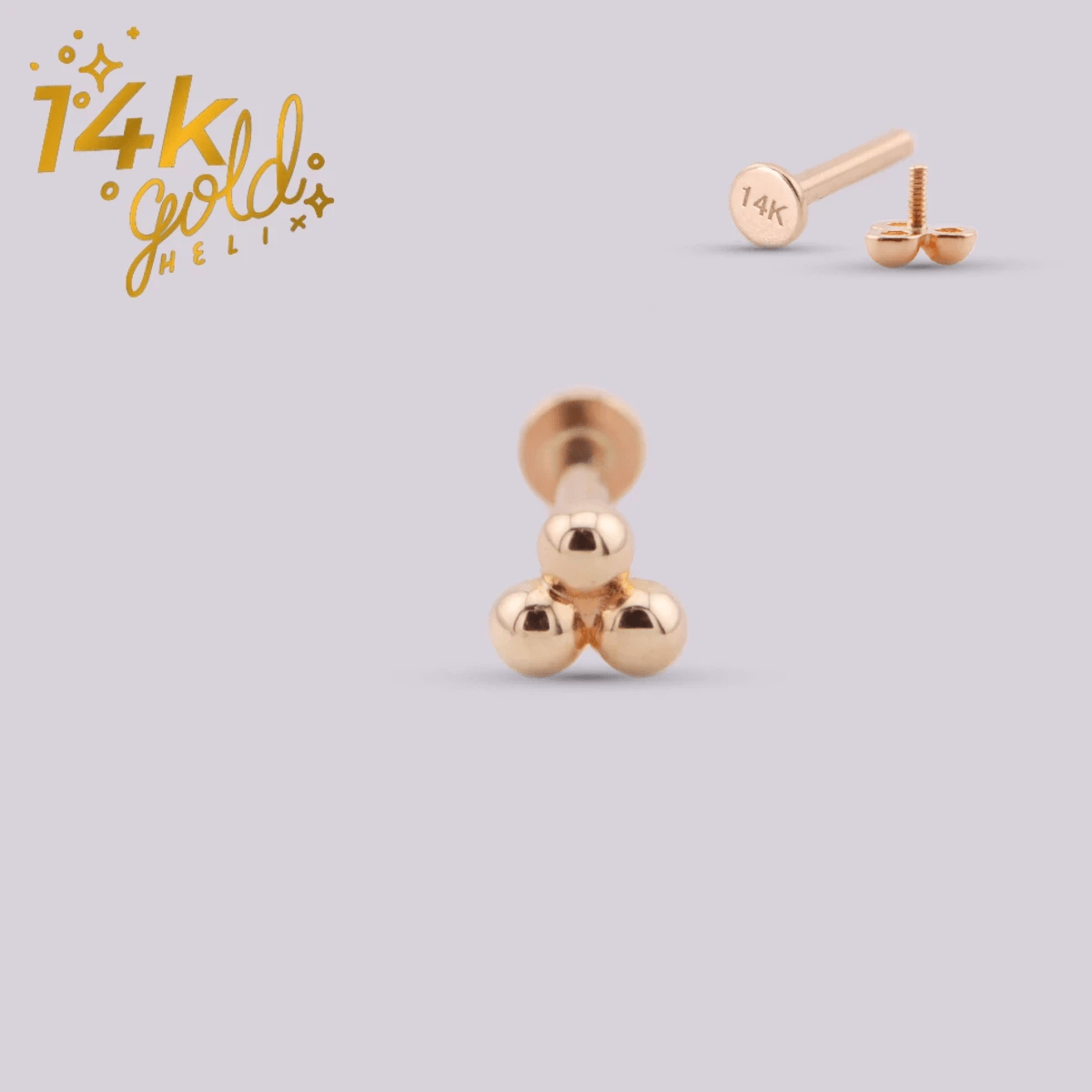 Luxury Trebol | Oro 14K - Helix Body Jewelry - Tienda Online de Piercings