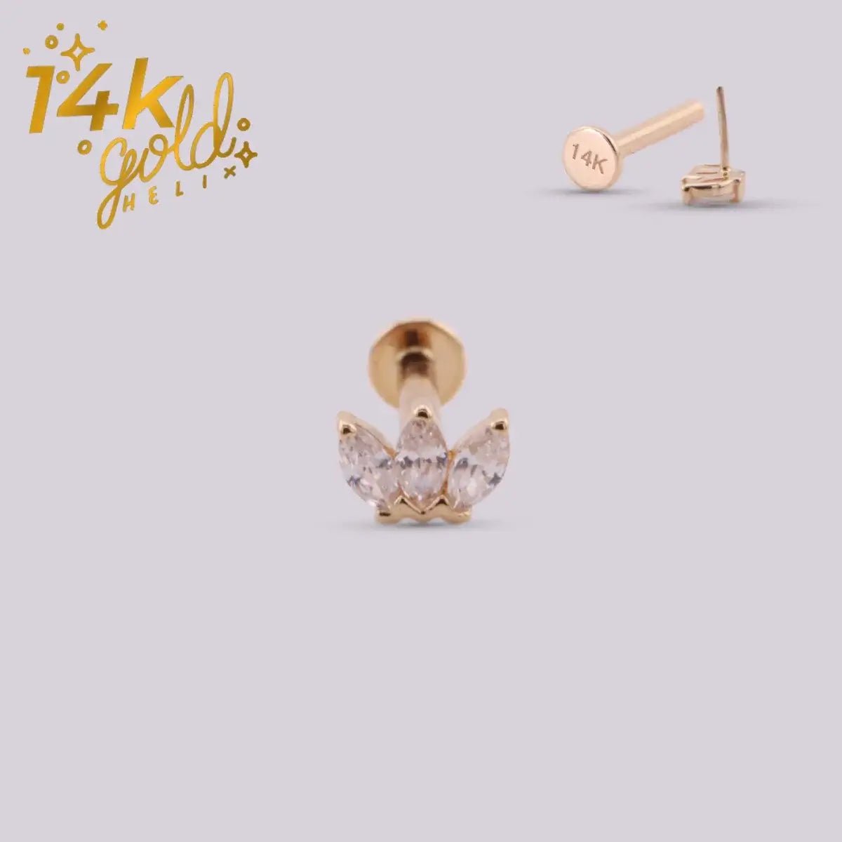 Joyas en oro para piercing - Corona Luxury - Helix Body Jewelry - Tienda Online de Piercings