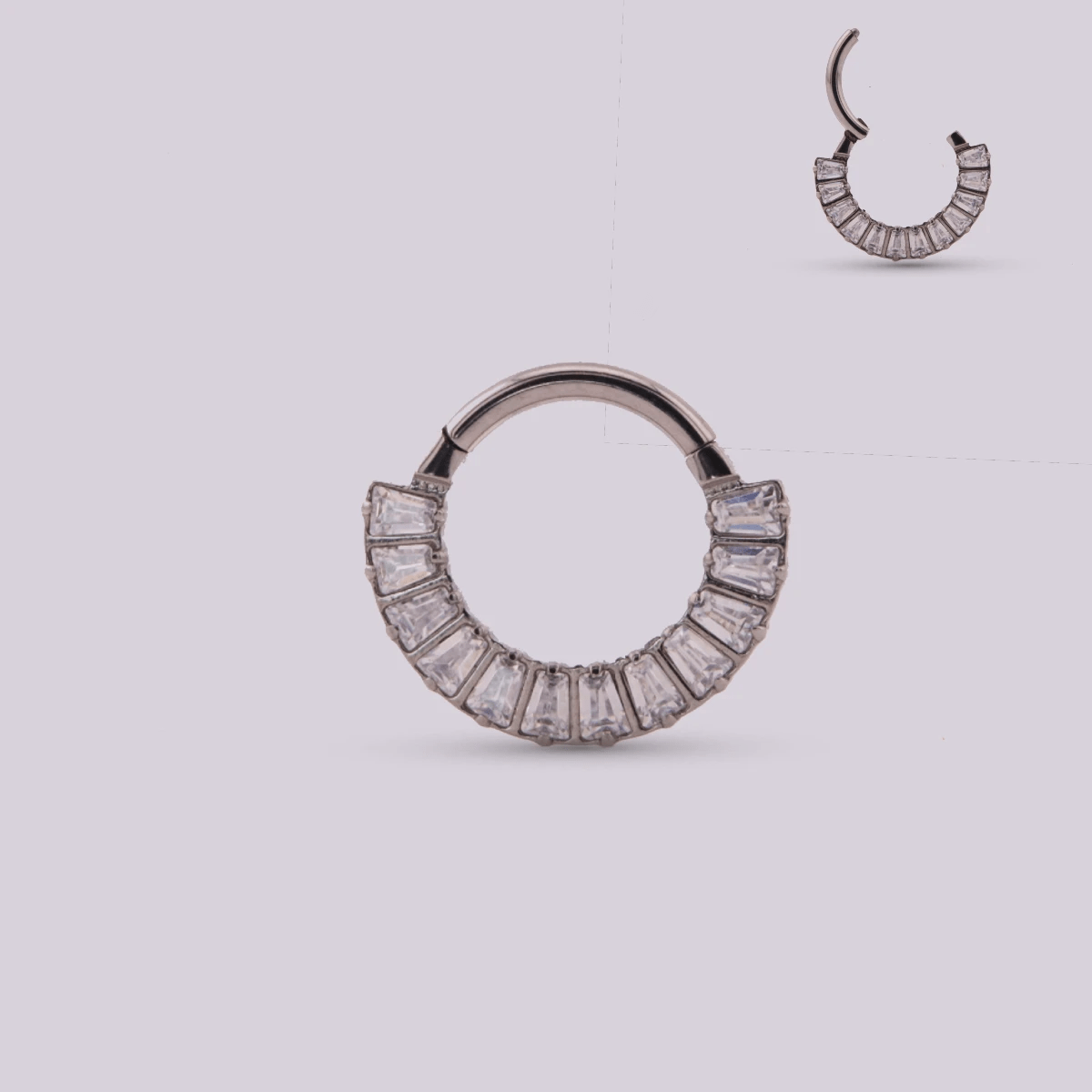 Aro con cristales de zircon - Ada - Helix Body Jewelry - Tienda Online de Piercings