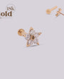Joya con forma de flor y diamantes - Helix Body Jewelry - Tienda Online de Piercings