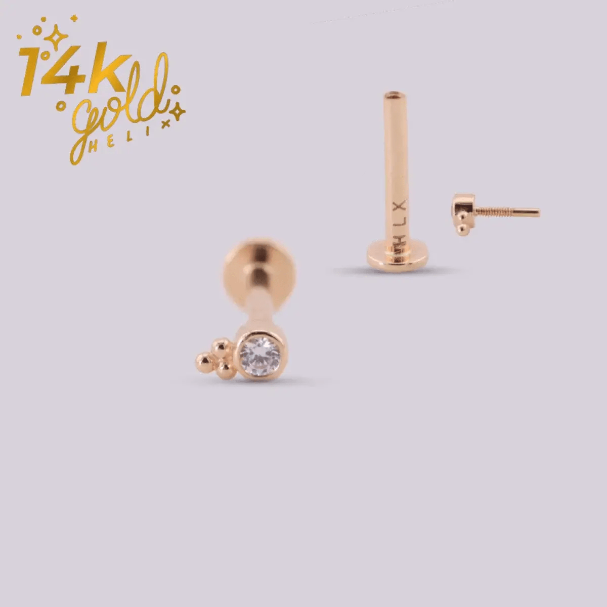 Joya con pequeño cristal Swarovski - Mini Luxury - Helix Body Jewelry - Tienda Online de Piercings