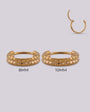 Arete en Titanio para oreja - Mila Dorado - Helix Body Jewelry - Tienda Online de Piercings