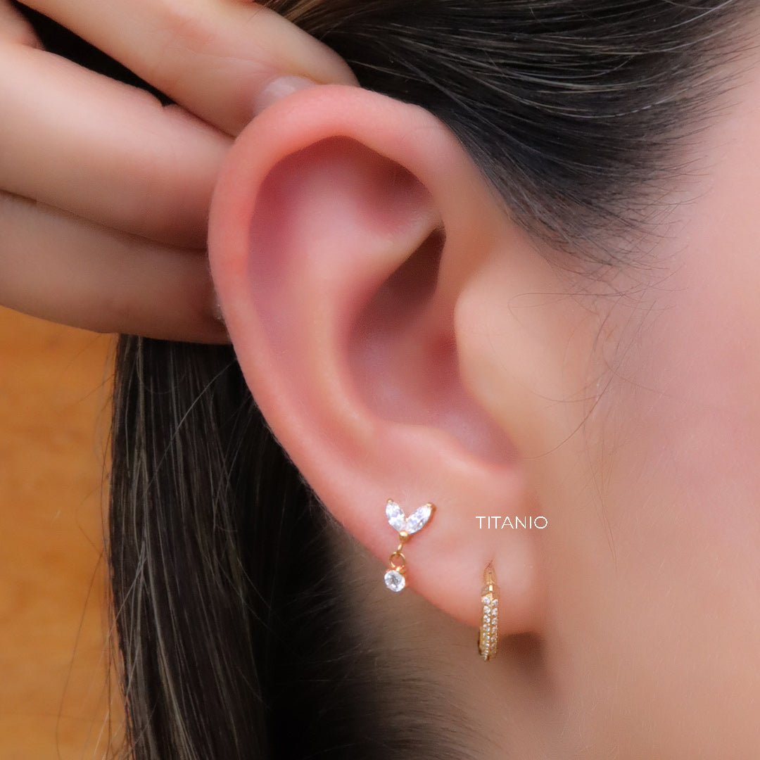 Set de Aretes en Titanio Libia - Helix Body Jewelry - Tienda Online de Piercings