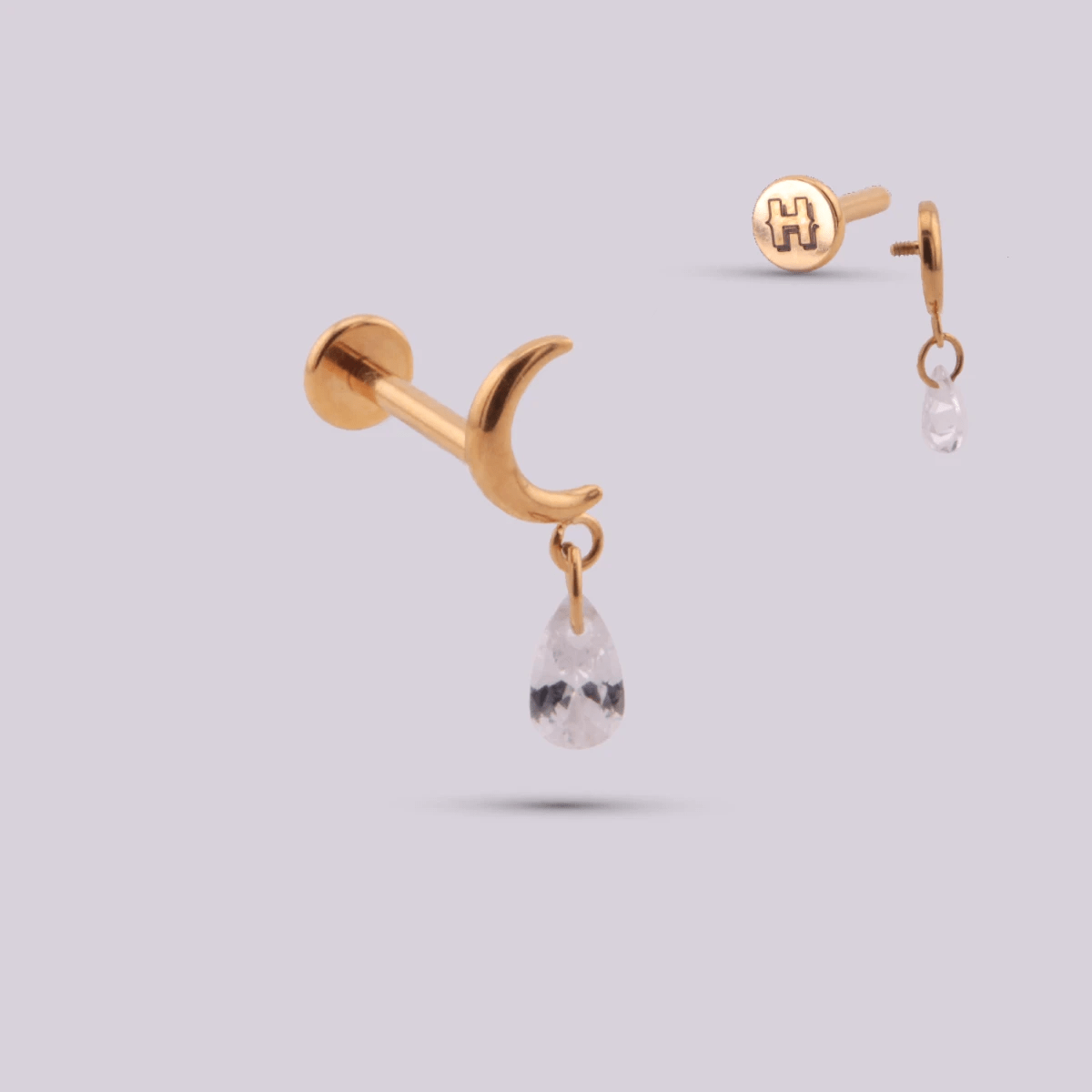 Labret con pendiente - Pegasi - Helix Body Jewelry - Tienda Online de Piercings