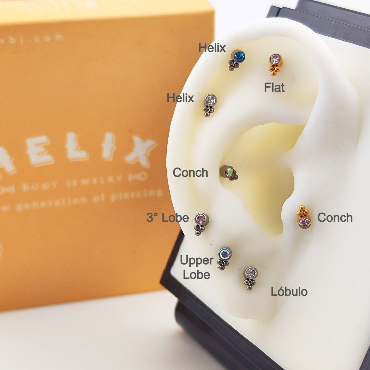 Joyas en titanio para piercing - Minni - Helix Body Jewelry - Tienda Online de Piercings