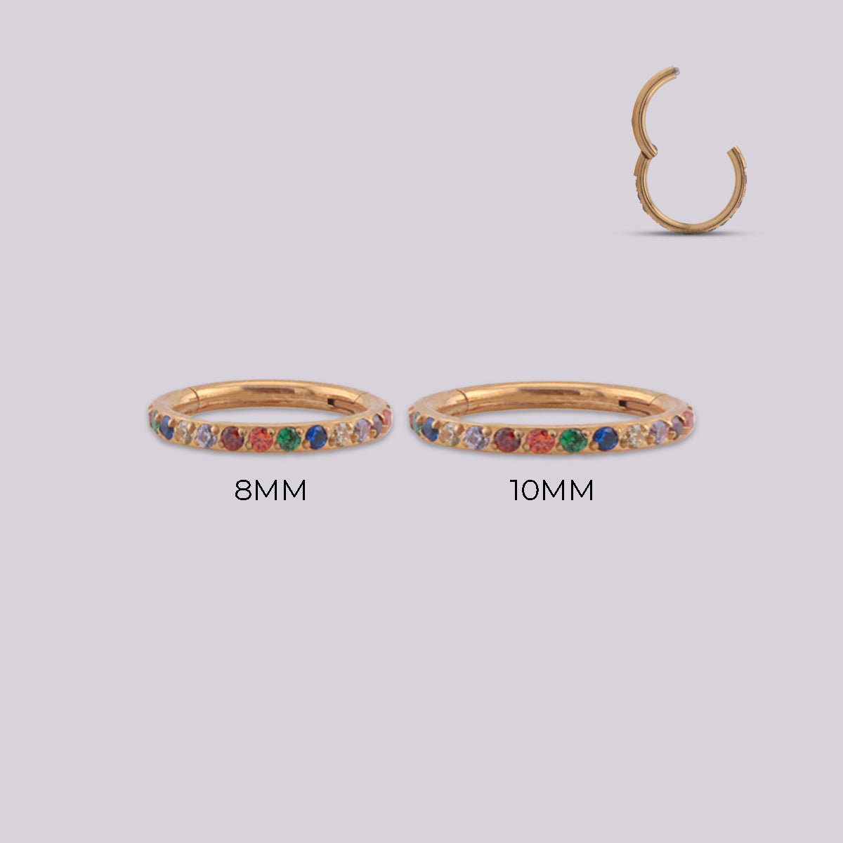 Aro en titanio Orange - Helix Body Jewelry - Tienda Online de Piercings