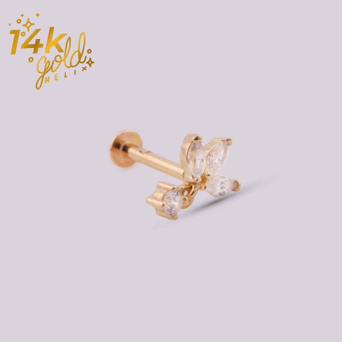 Joyas en oro para piercing - Luxury Loto - Helix Body Jewelry - Tienda Online de Piercings