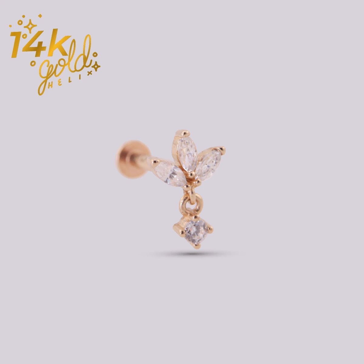 Joyas en oro para piercing - Luxury Loto - Helix Body Jewelry - Tienda Online de Piercings