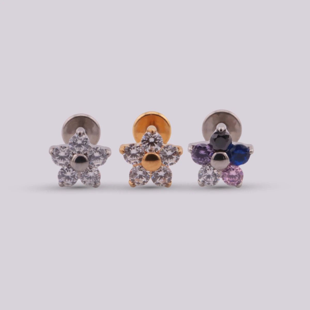 Joya en titanio Lirios - Helix Body Jewelry - Tienda Online de Piercings