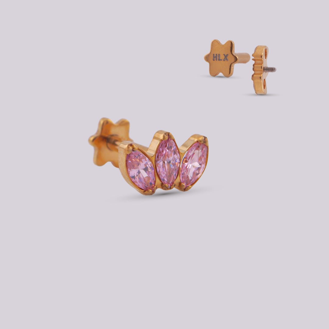 Joya en titanio Golden - Helix Body Jewelry - Tienda Online de Piercings