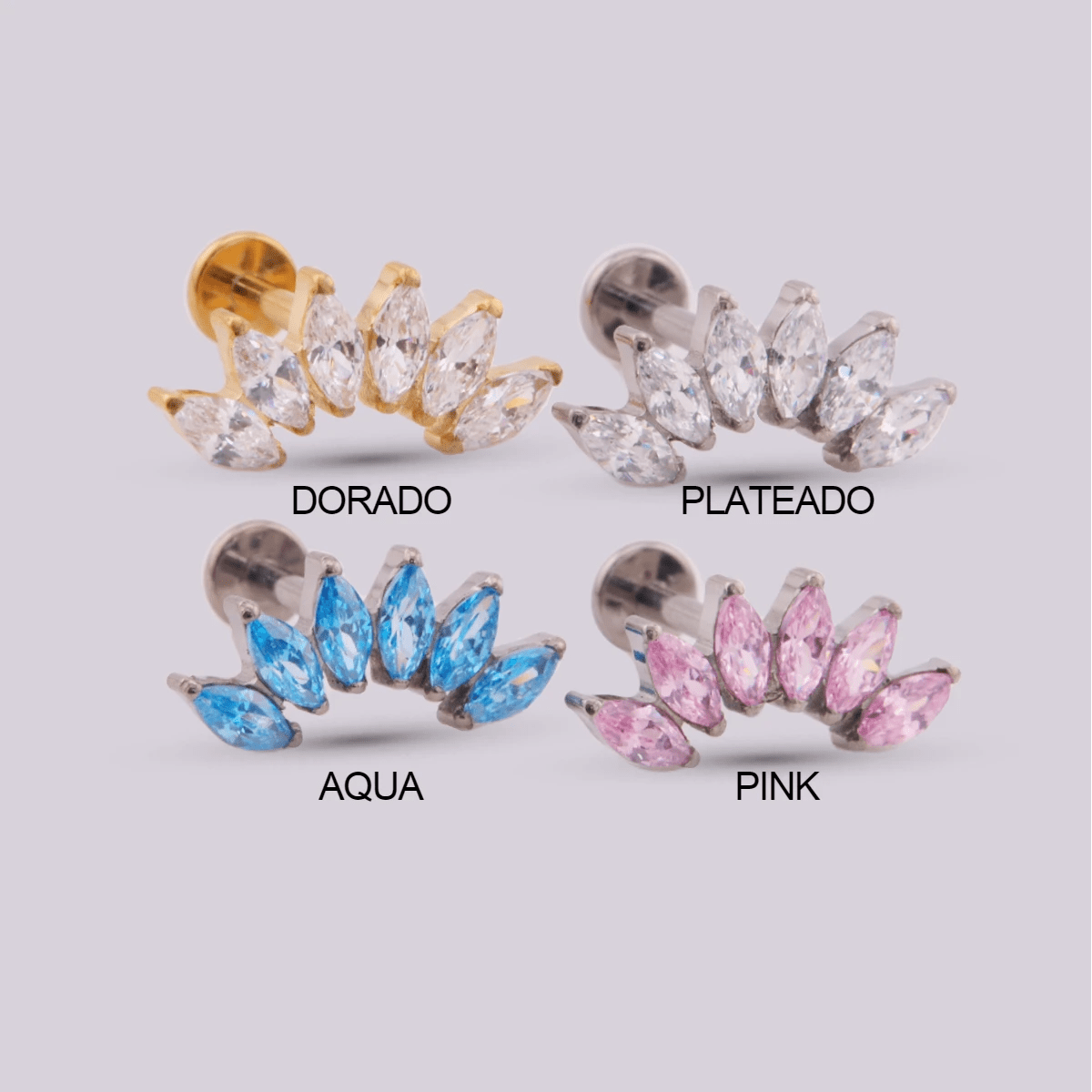 Piercing en titanio - labret Celine - Helix Body Jewelry - Tienda Online de Piercings