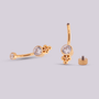 Piercing Ombligo Trinity Dorado - Helix Body Jewelry - Tienda Online de Piercings