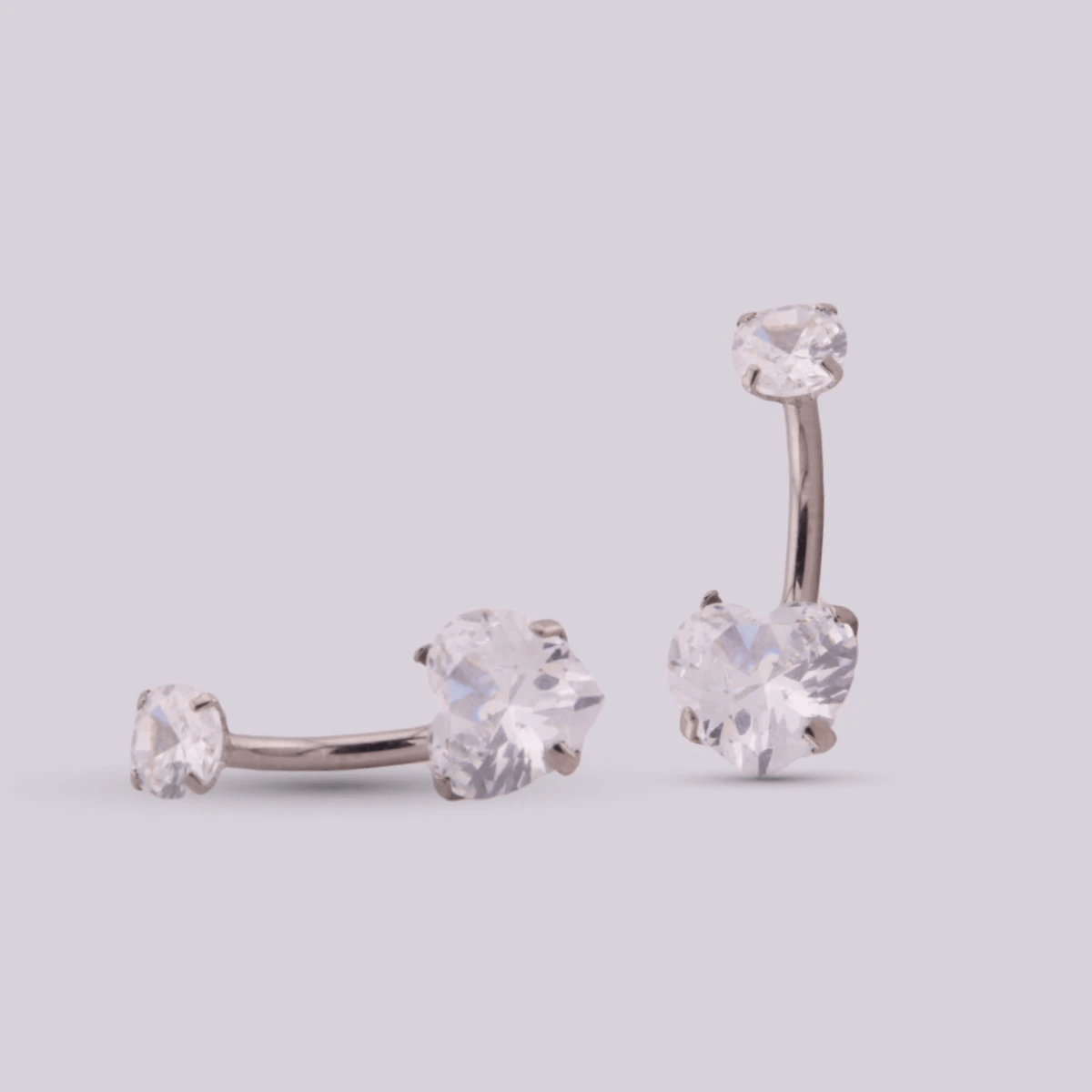 Piercing Ombligo Corazón Clear - Helix Body Jewelry - Tienda Online de Piercings