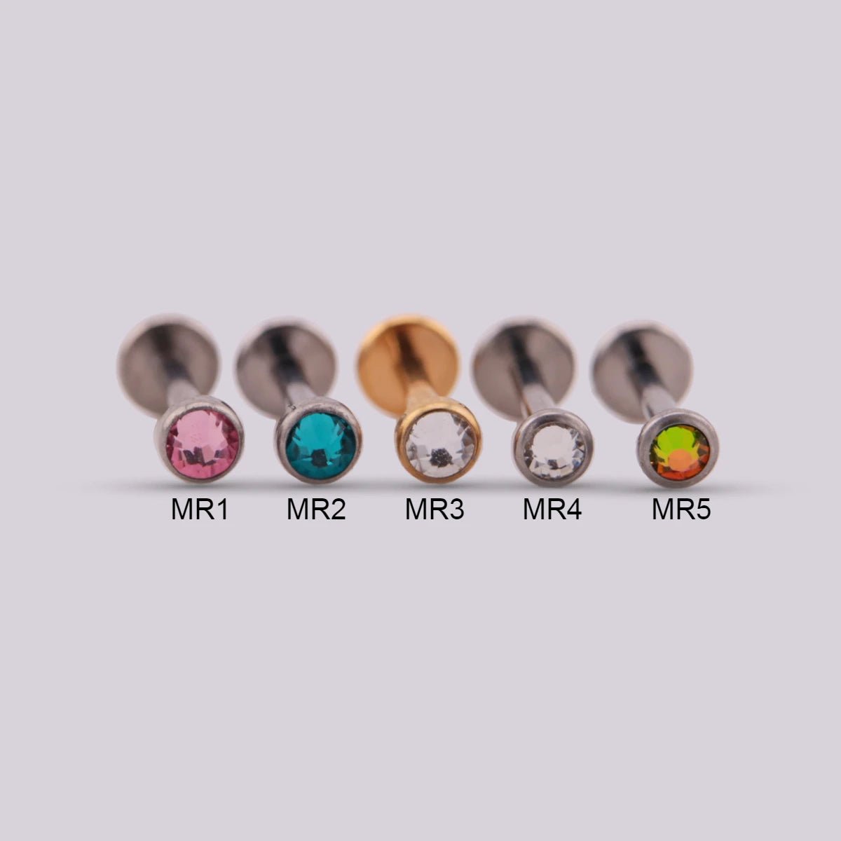 Labret en titanio Mirror - Helix Body Jewelry - Tienda Online de Piercings