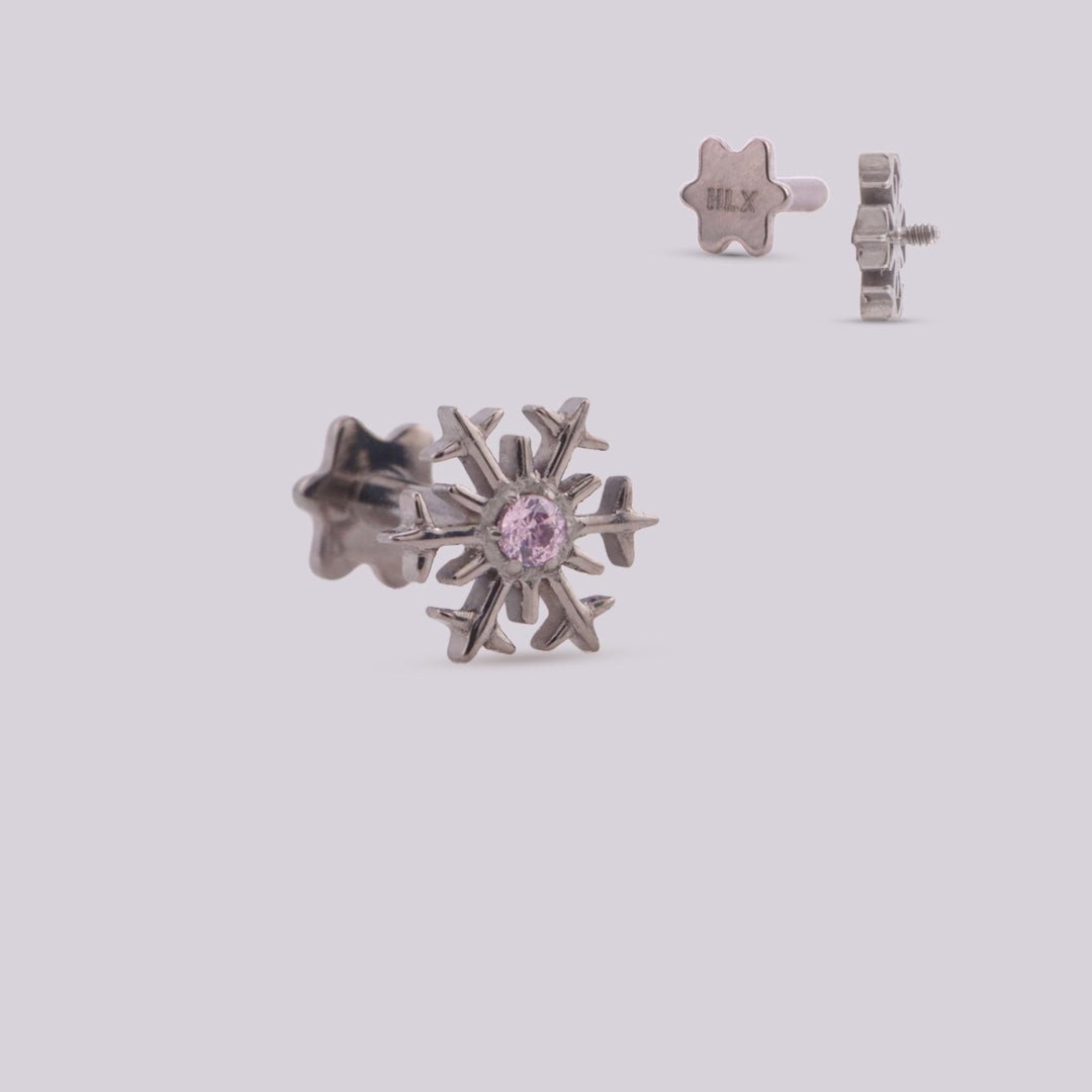 Joya en titanio con sistema de rosca interna - Snow - Helix Body Jewelry - Tienda Online de Piercings