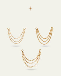 Cadenas Conectoras para Piercing en Oro y Titanio