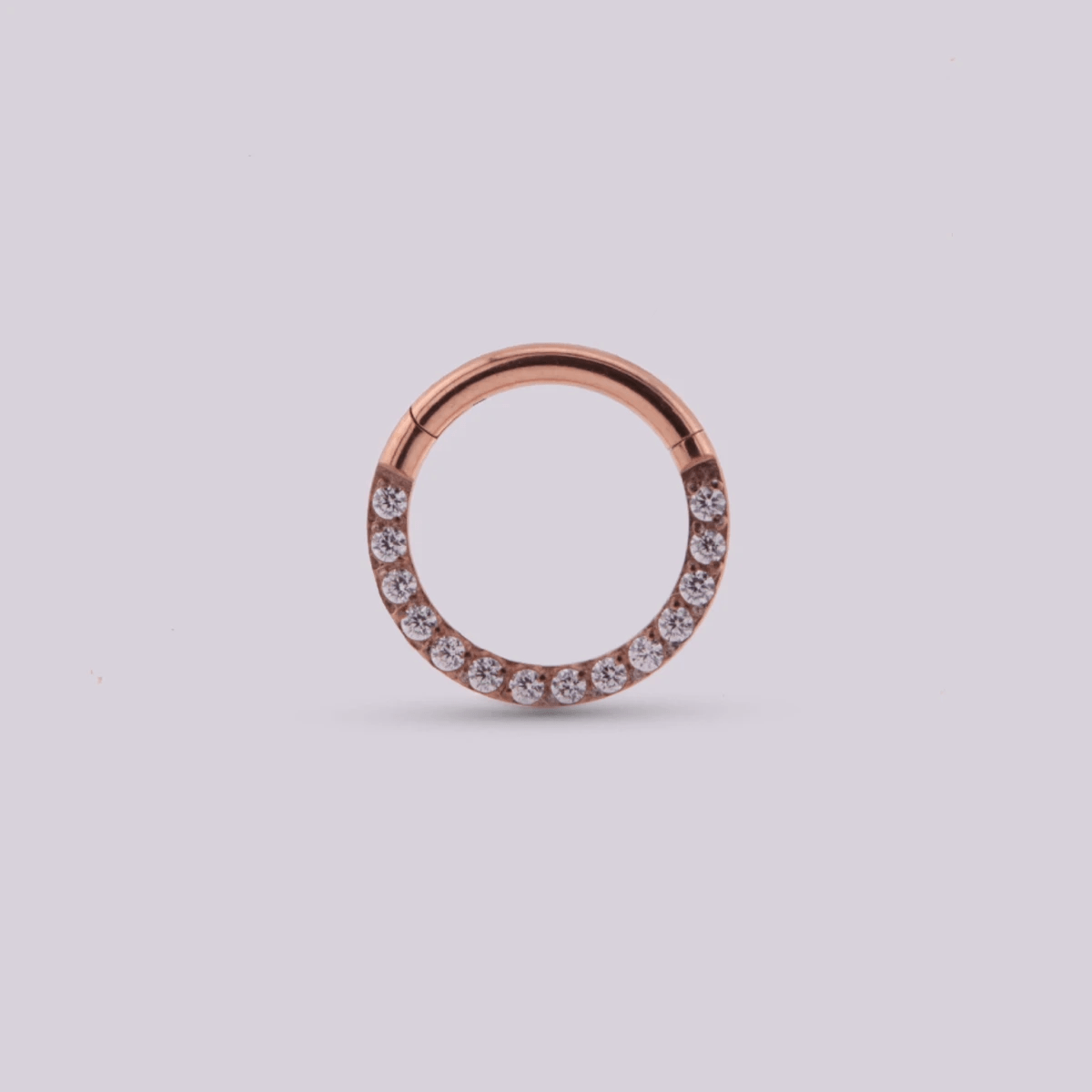 Aro zirconia Oro Rosa - Helix Body Jewelry - Tienda Online de Piercings