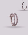 Aro Fresia Titanio Grado Implante con Doble Zirconia – Helix y Lobulo | Helix Body Jewelry - Helix Body Jewelry - Tienda Online de Piercings