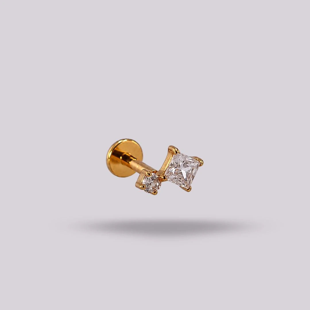 Labret Elan Dorado y Plateado