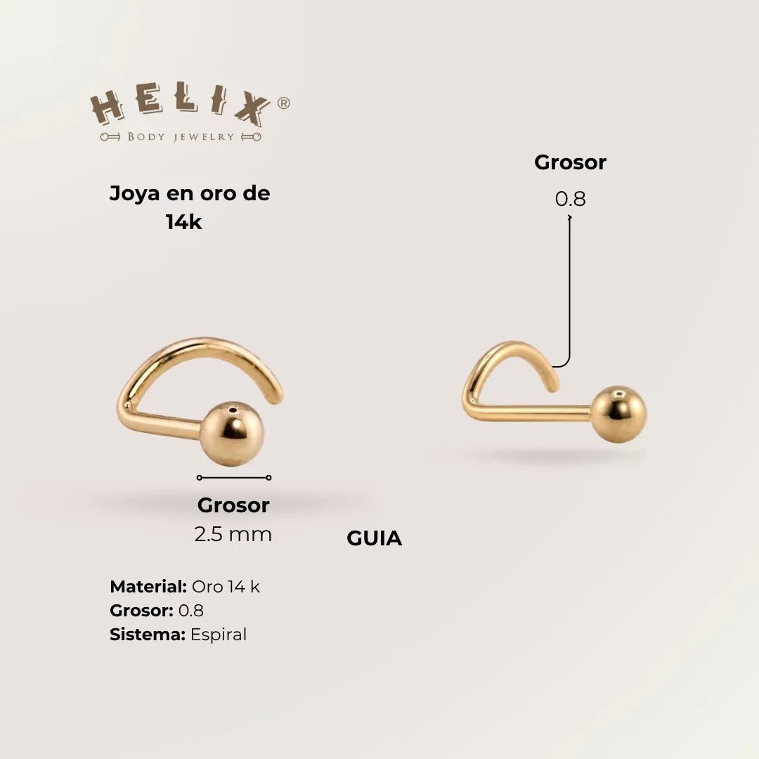 Piercing nariz Point | Oro 14k