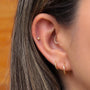 Joya en oro con diseño de estrella y diamante - Helix Body Jewelry - Tienda Online de Piercings