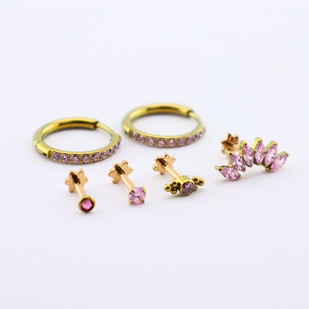 Set Pink Piercing