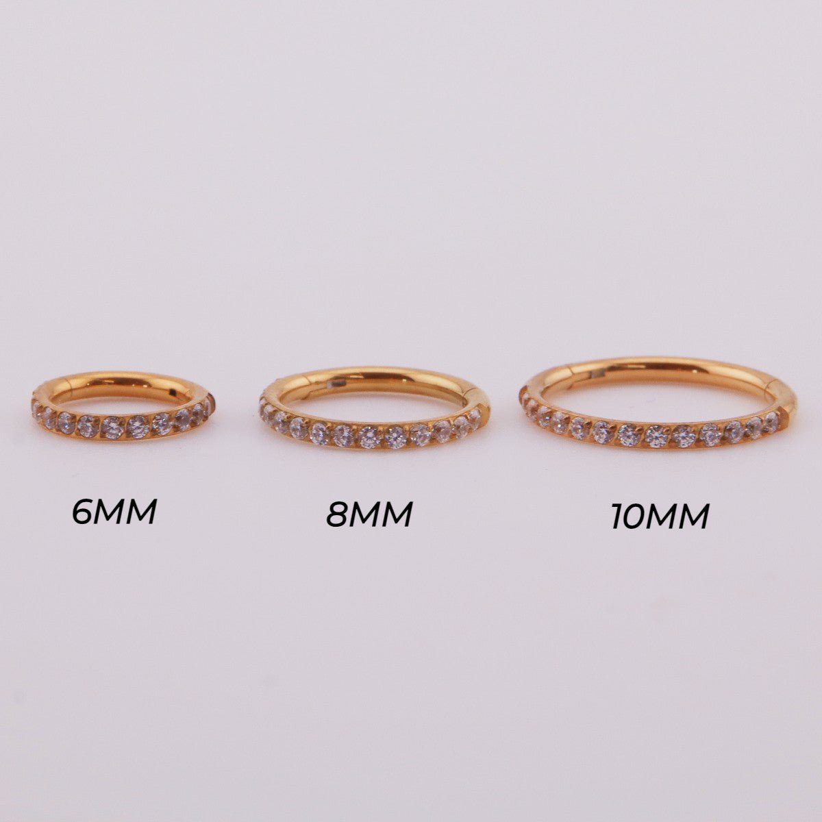 Clicker Zirconia Lateral Dorado - Helix Body Jewelry - Tienda Online de Piercings