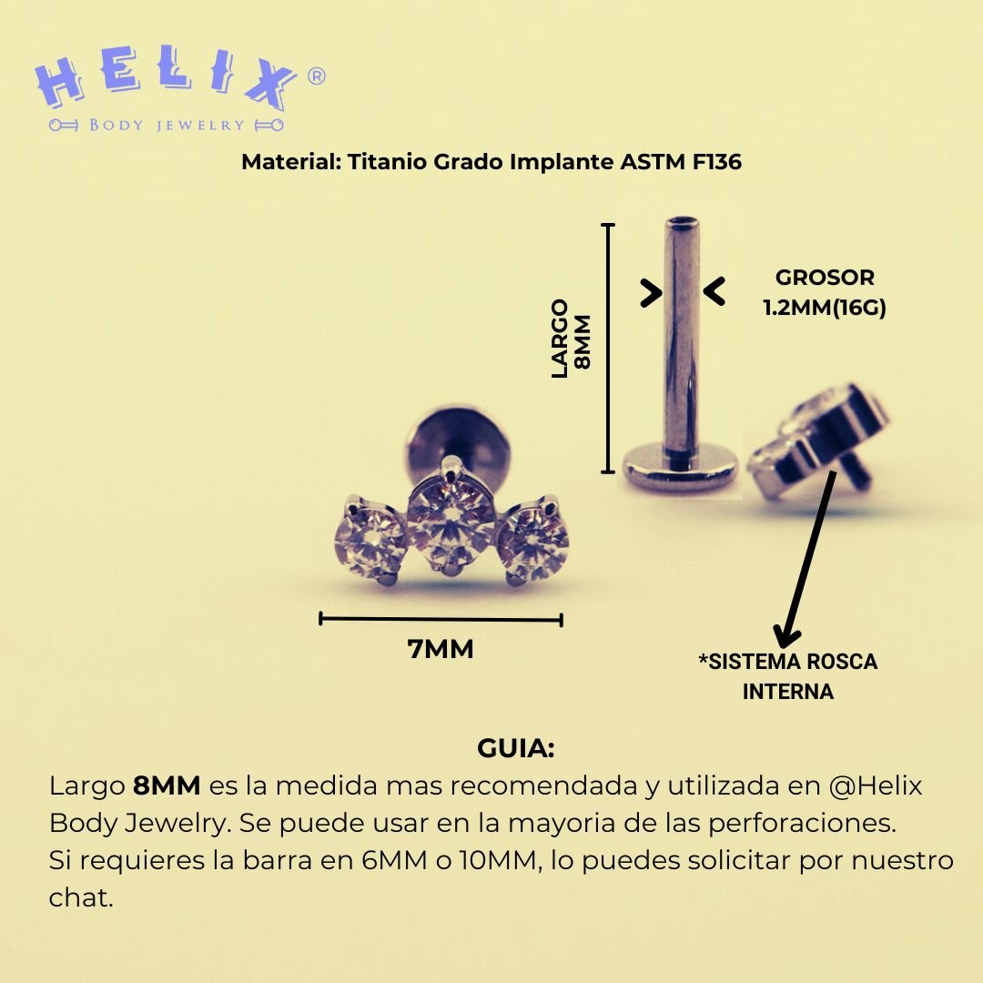 Labret para piercing - Hidra - Helix Body Jewelry - Tienda Online de Piercings