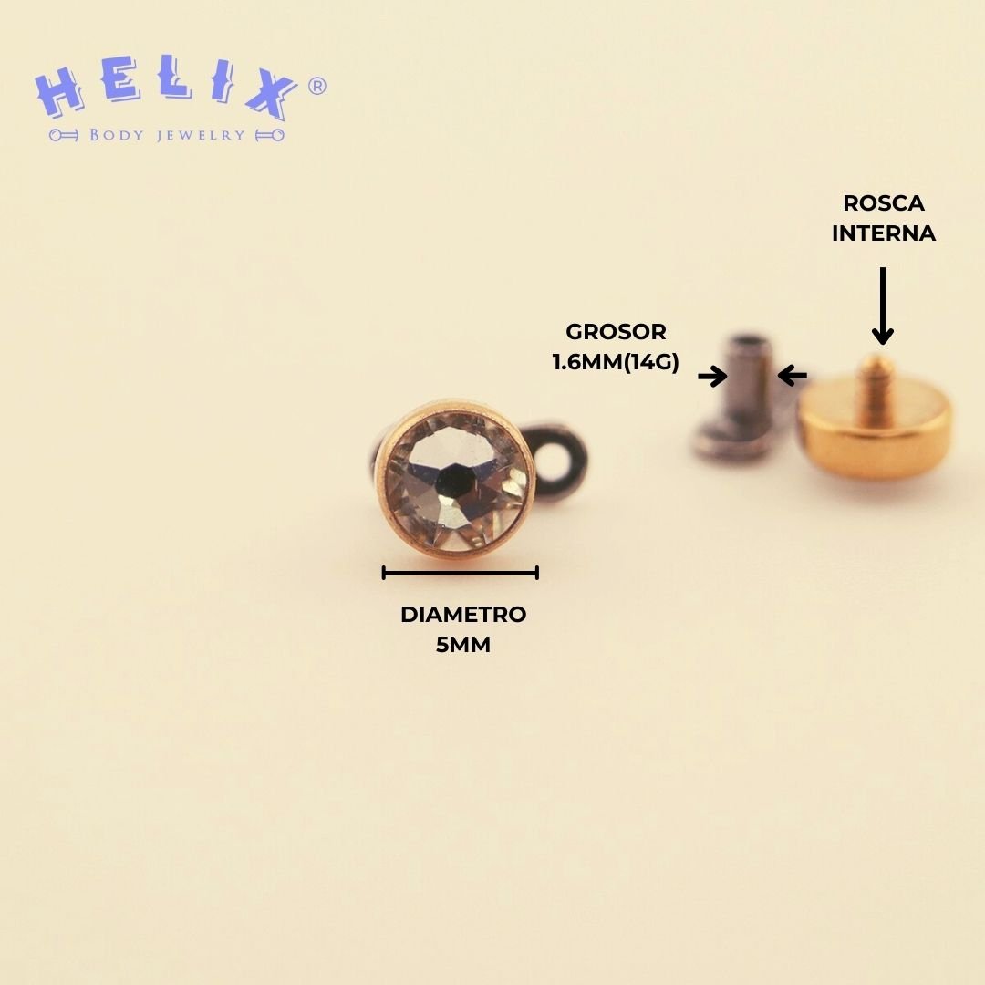 Microdermal Gold - Helix Body Jewelry - Tienda Online de Piercings